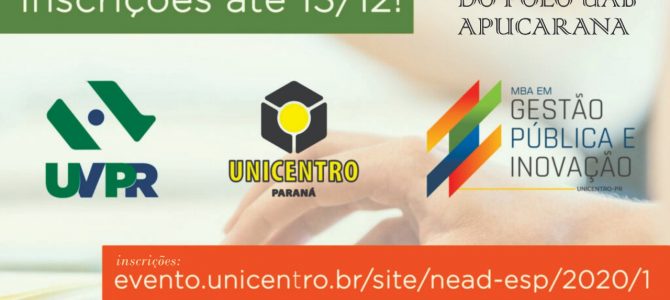 Polo da UAB está com inscrições abertas para MBA em Gestão Pública e Inovação
