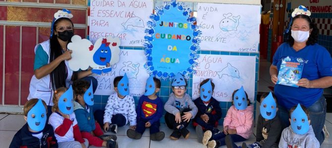 Alunos aprendem sobre o uso racional da água Alunos aprendem sobre o uso racional da água