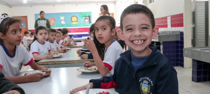 Apucarana divulga cardápios da merenda escolar para o mês de abril