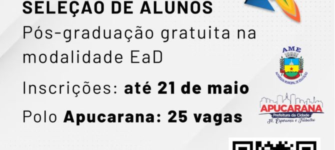 Seguem abertas as inscrições para o MBA em Gestão Pública e Inovação