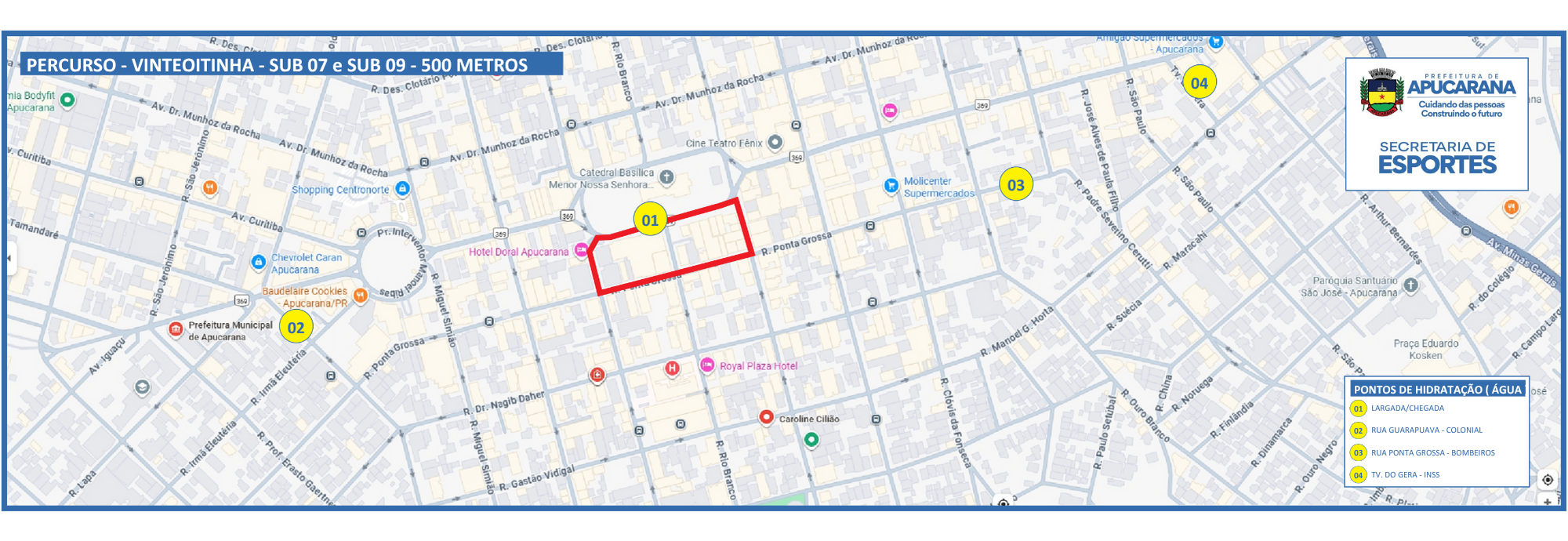 Percurso Sub 7 e Sub 9