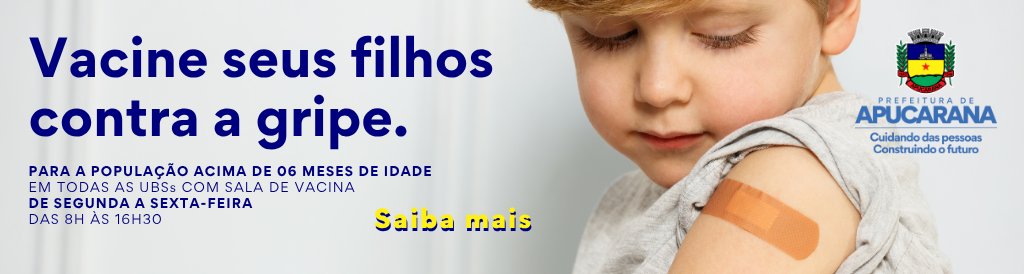 Banner Vacinação Gripe Crianças 2025