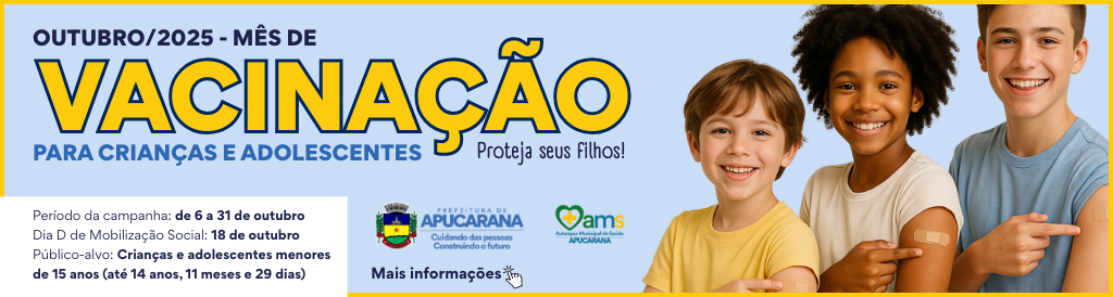 BANNER CARROSSEL SITE - Campanha de Vacinação - OUTUBRO 2025